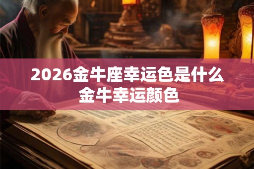 2026金牛座幸运色是什么 金牛幸运颜色