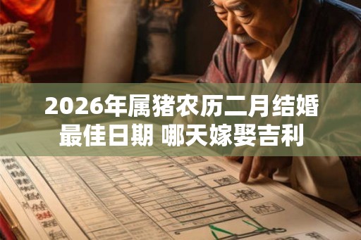 2026年属猪农历二月结婚最佳日期 哪天嫁娶吉利