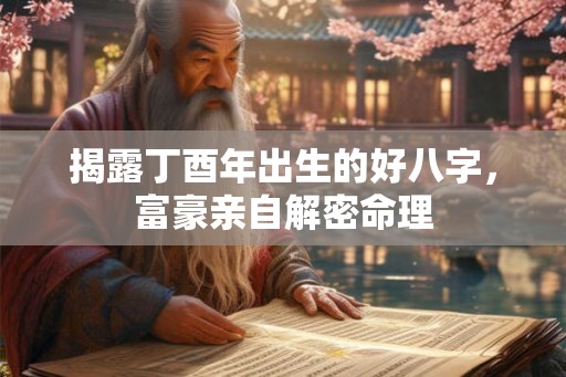 揭露丁酉年出生的好八字，富豪亲自解密命理
