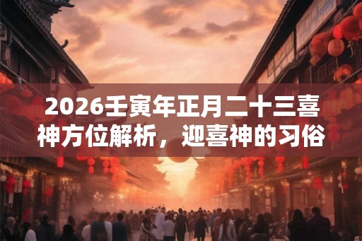 2026壬寅年正月二十三喜神方位解析，迎喜神的习俗