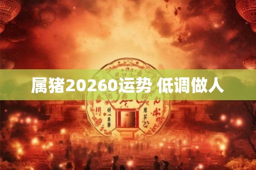 属猪20260运势 低调做人