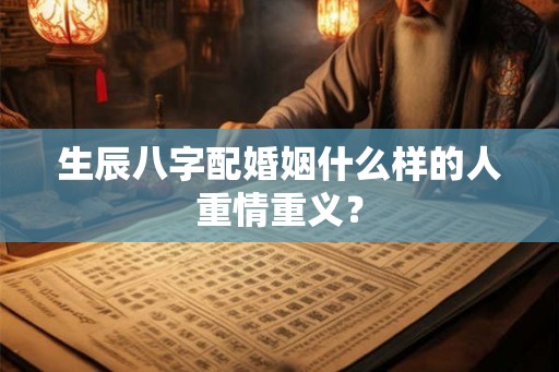 生辰八字配婚姻什么样的人重情重义？