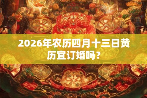 2026年农历四月十三日黄历宜订婚吗? 2026年农历四月十三日黄历宜订婚吗?