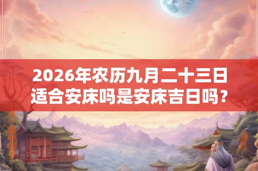 2026年农历九月二十三日适合安床吗是安床吉日吗？