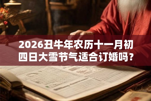 2026丑牛年农历十一月初四日大雪节气适合订婚吗？