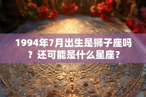 1994年7月出生是狮子座吗？还可能是什么星座？