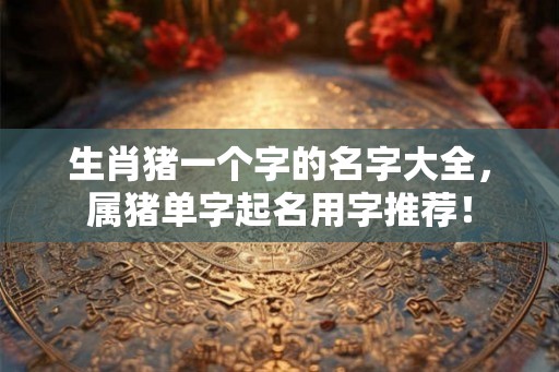 生肖猪一个字的名字大全，属猪单字起名用字推荐！