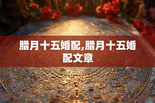 腊月十五婚配,腊月十五婚配文章