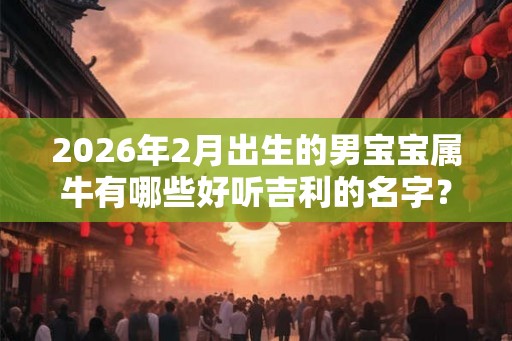 2026年2月出生的男宝宝属牛有哪些好听吉利的名字？