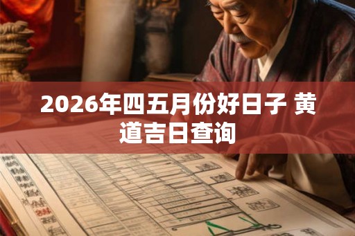 2026年四五月份好日子 黄道吉日查询