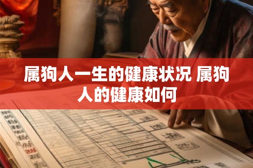 属狗人一生的健康状况 属狗人的健康如何
