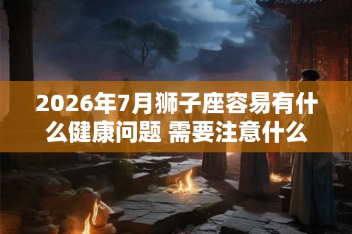 2026年7月狮子座容易有什么健康问题 需要注意什么