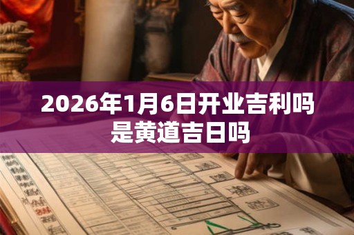 2026年1月6日开业吉利吗 是黄道吉日吗