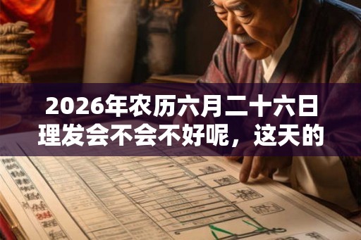 2026年农历六月二十六日理发会不会不好呢，这天的吉时有哪些？