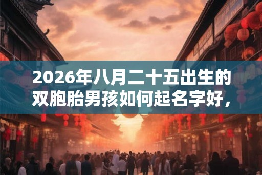 2026年八月二十五出生的双胞胎男孩如何起名字好,五行属什么? 2026年八月二十五出生的双胞胎男孩如何起名字好,五行属什么?