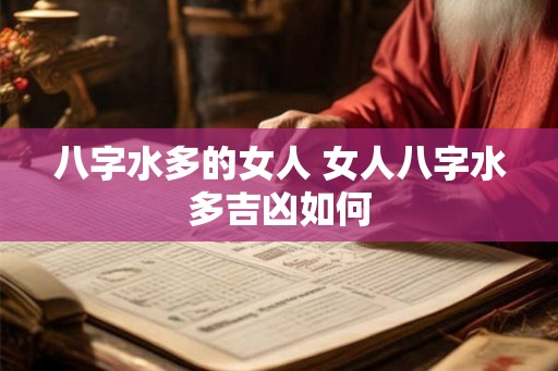 八字水多的女人 女人八字水多吉凶如何