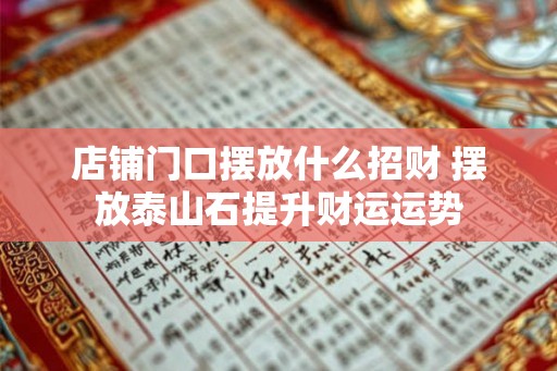 店铺门口摆放什么招财 摆放泰山石提升财运运势