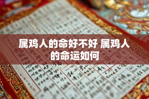 属鸡人的命好不好 属鸡人的命运如何 属鸡人的命好不好 属鸡人的命运如何