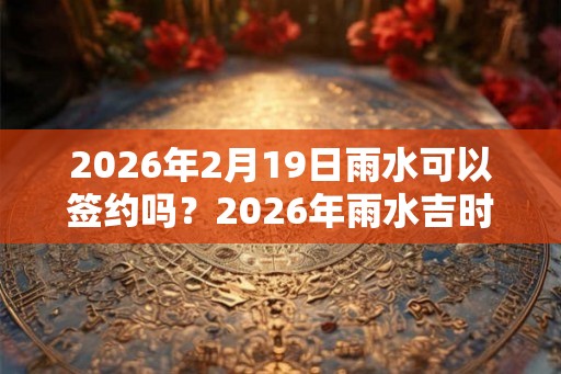 2026年2月19日雨水可以签约吗？2026年雨水吉时查询！