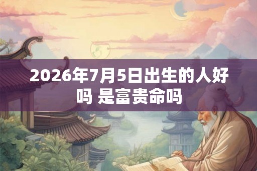 2026年7月5日出生的人好吗 是富贵命吗