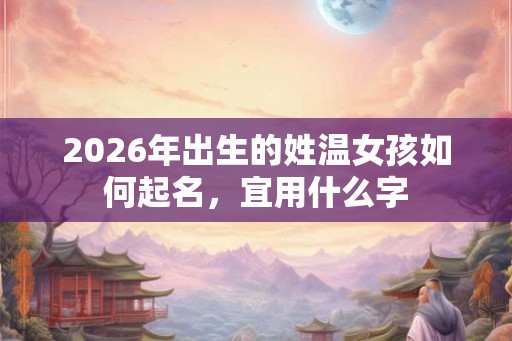 2026年出生的姓温女孩如何起名，宜用什么字