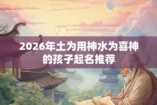 2026年土为用神水为喜神的孩子起名推荐