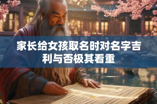 家长给女孩取名时对名字吉利与否极其看重