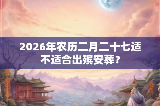 2026年农历二月二十七适不适合出殡安葬？