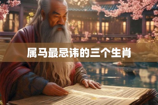属马最忌讳的三个生肖