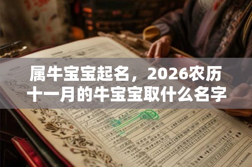 属牛宝宝起名，2026农历十一月的牛宝宝取什么名字好？