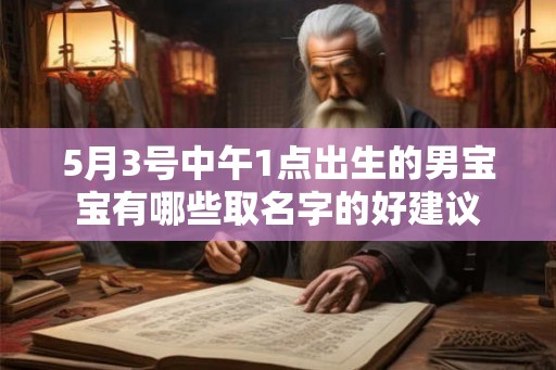 5月3号中午1点出生的男宝宝有哪些取名字的好建议