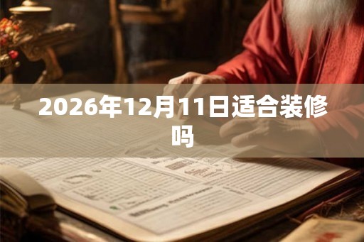 2026年12月11日适合装修吗