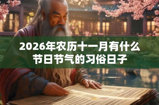 2026年农历十一月有什么节日节气的习俗日子