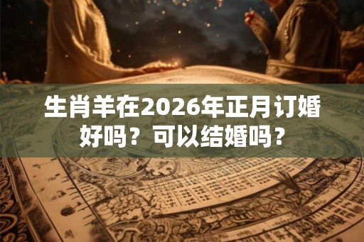 生肖羊在2026年正月订婚好吗?可以结婚吗? 生肖羊在2026年正月订婚好吗?可以结婚吗?