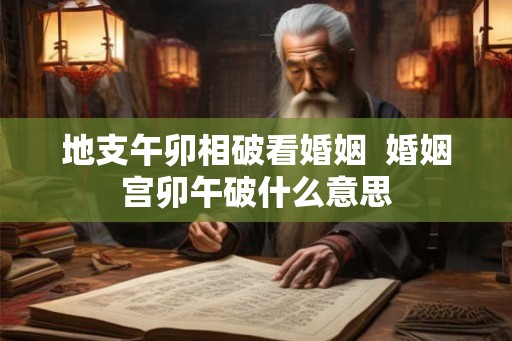 地支午卯相破看婚姻  婚姻宫卯午破什么意思