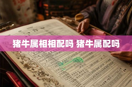 猪牛属相相配吗 猪牛属配吗