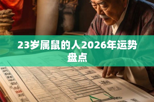 23岁属鼠的人2026年运势盘点 23岁属鼠的人2026年运势盘点