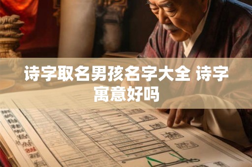 诗字取名男孩名字大全 诗字寓意好吗