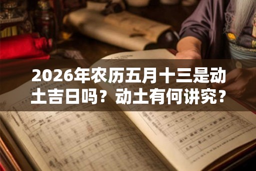 2026年农历五月十三是动土吉日吗？动土有何讲究？