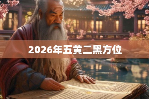 2026年五黄二黑方位 2026年五黄二黑方位
