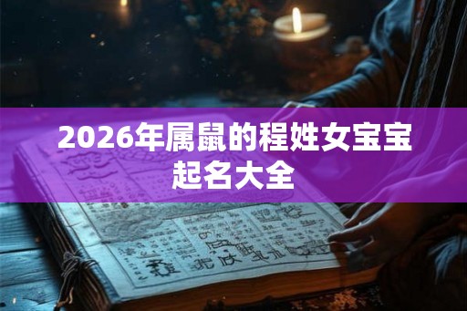 2026年属鼠的程姓女宝宝起名大全