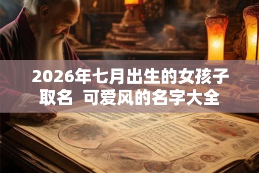 2026年七月出生的女孩子取名  可爱风的名字大全