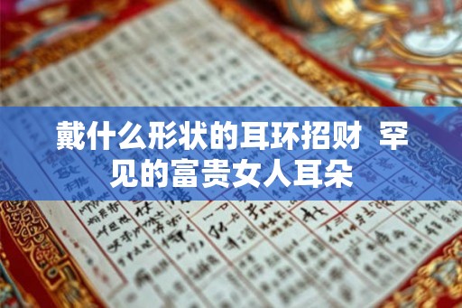 戴什么形状的耳环招财  罕见的富贵女人耳朵