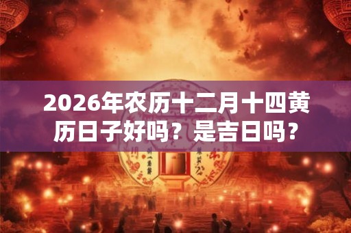 2026年农历十二月十四黄历日子好吗？是吉日吗？