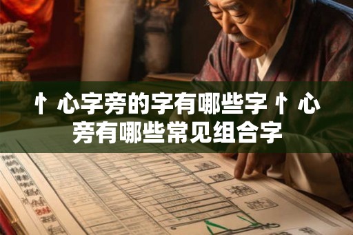 忄心字旁的字有哪些字 忄心旁有哪些常见组合字