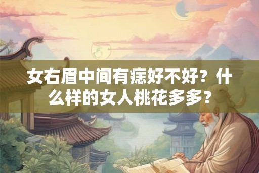 女右眉中间有痣好不好？什么样的女人桃花多多？