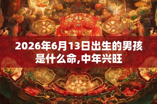 2026年6月13日出生的男孩是什么命,中年兴旺
