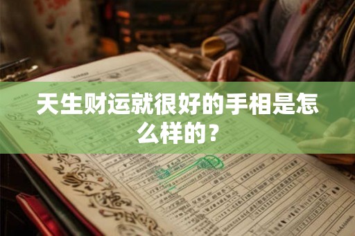 天生财运就很好的手相是怎么样的？