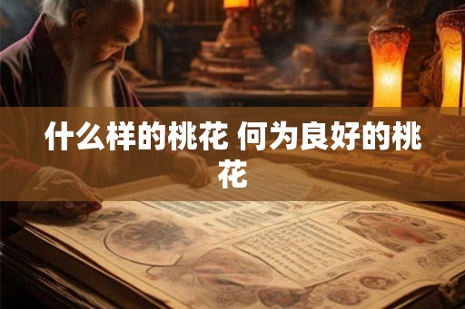 什么样的桃花 何为良好的桃花
