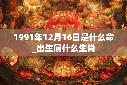 1991年12月16日是什么命_出生属什么生肖